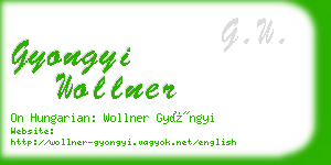 gyongyi wollner business card